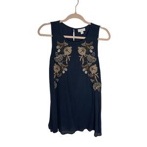 J.Jill Embroidered Bohemian Cottage Core Tank Dress Prairie Farmhouse Preppy S